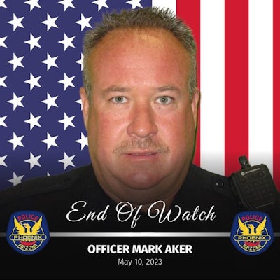 Officer Mark Aker of the Phoenix Police Department died Wednesday after an on-duty medical crisis.
