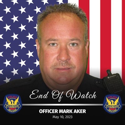Officer Mark Aker of the Phoenix Police Department died Wednesday after an on-duty medical crisis.