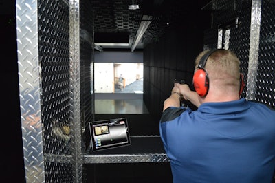 Officer running a live-fire MILO scenario inside a Ready Range.