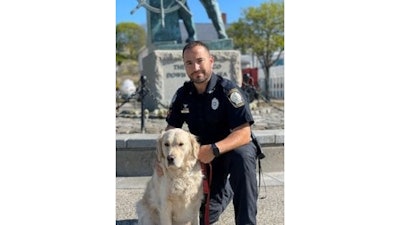 Officer Peter Sutera volunteered for the additional training he needed to implement a comfort dog program.