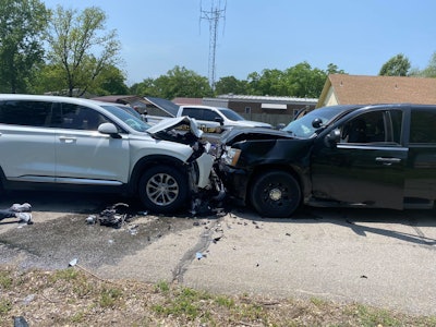 Captain John Weber of the Sallisaw (OK) Police Department used his patrol vehicle to crash into the suspect's vehicle in order to protect the festival crowd.