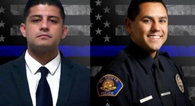 El Monte, CA, police officers Joseph Santana, left, and Michael Paredes were killed in June 2022 by a man who was previously released on a third strike charge.