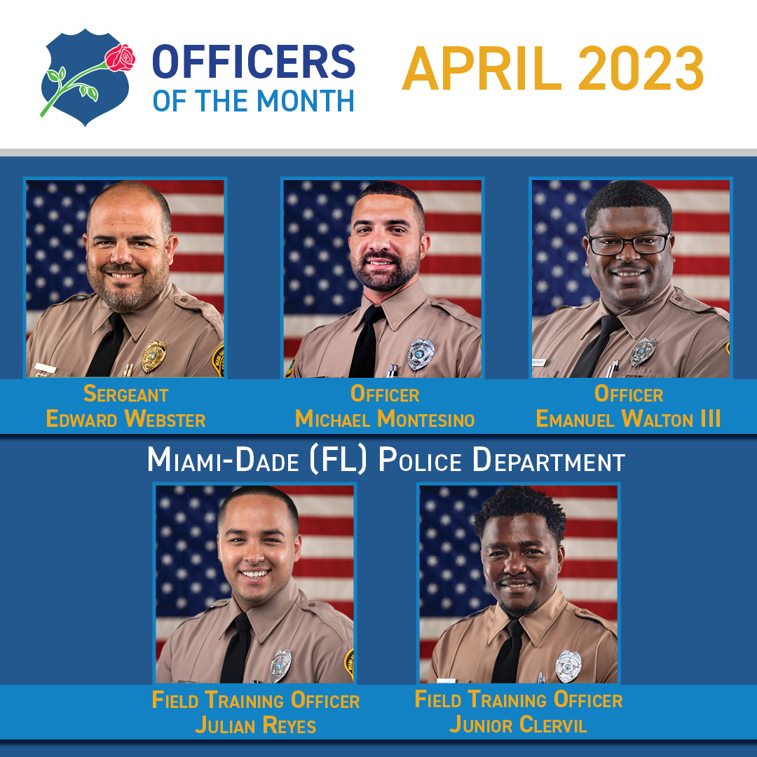 Five officers from the Miami-Dade Police Department were honored for saving a small child from a submerged vehicle and reviving him with CPR.