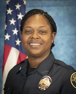 Officer Demika Lloyd of the Clayton County (GA) Police Department was shot multiple times last summer. She was just released from the hospital.