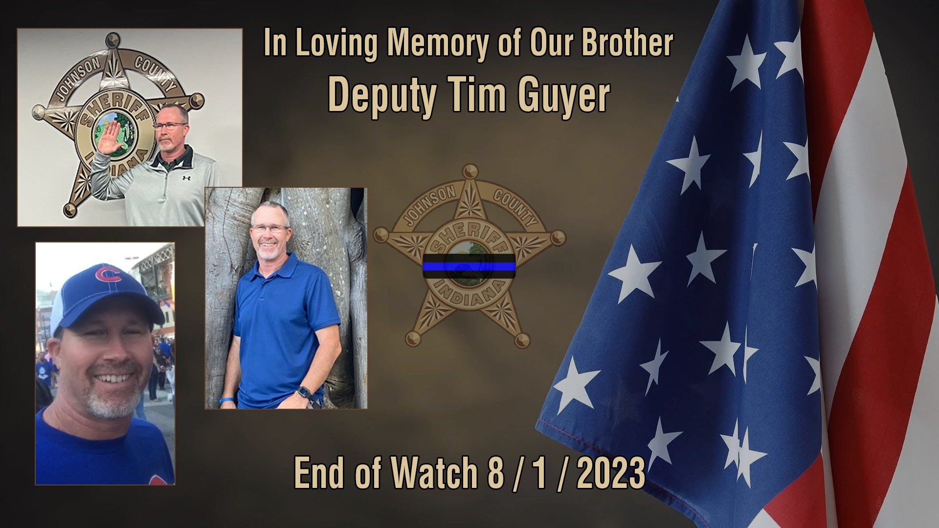 Johnson County (IN) Sheriff's Deputy Tim Guyer died Tuesday at the Indiana Law Enforcement Academy.