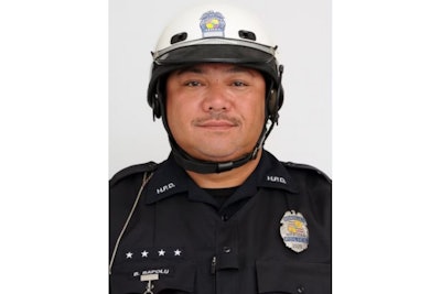 Solo Bike Officer Bill Sapolu of the Honolulu Police Department was en route to assist another officer on a weapons call on the night of July 11 when he crashed and was seriously injured. He died Tuesday.
