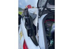 Walton County Sheriff's Office vehicle struck by lightning Sunday. The deputy was transported to the hospital and is expected to be OK.