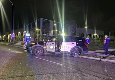 A Bellevue, WA, Police patrol SUV was stolen and damaged by a burglary suspect Saturday. Officers pursued and used spikes and a PIT maneuver to end the chase.