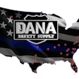 Dana Safety Supply's location map, showing 35 locations across 13 states.