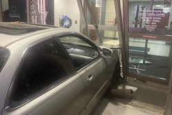 A man drove a car into the lobby of the Forsyth County (NC) Public Safety building Tuesday night.