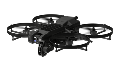 The Lemur 2 from Brinc is purpose built for tactical operations and is designed to fly indoors. One of the features is a glass breaker on the front of the drone so that it can fly through windows.