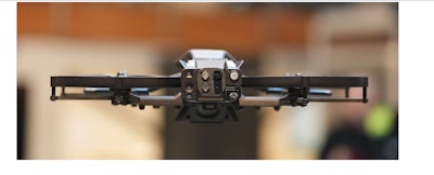 The nose of Brinc's Lemur 2 is fitted with numerous cameras and sensors.