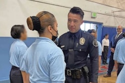 Students participate in a special police academy program at a Los Angeles magnet school. The program helps students prepare for a career in law enforcement.