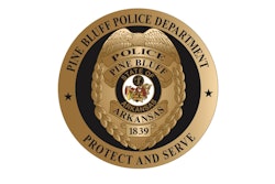 A Pine Bluff, AR, officer was injured when the officer's patrol vehicle was struck by gunfire.