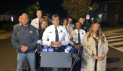 Washington Metropolitan Police Department Chief Pamela A. Smith provides details of the shooting of an officer Thursday.