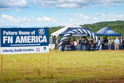 FN America broke ground at the site of what will be a 100,000-square-foot manufacturing facility in Pickens County, South Carolina.