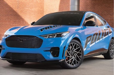 The Ford Mach-E AWD is the company's pursuit-rated battery-electric SUV. In the 2024 Michigan State Police testing, the electric Mustang accelerated 0 to 60 mph in 4.07 seconds.