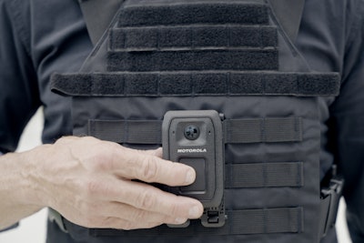 Motorola Solutions' V700 features swappable battery, LTE for video streaming and device maintenance, and the ability to upload video from the field.