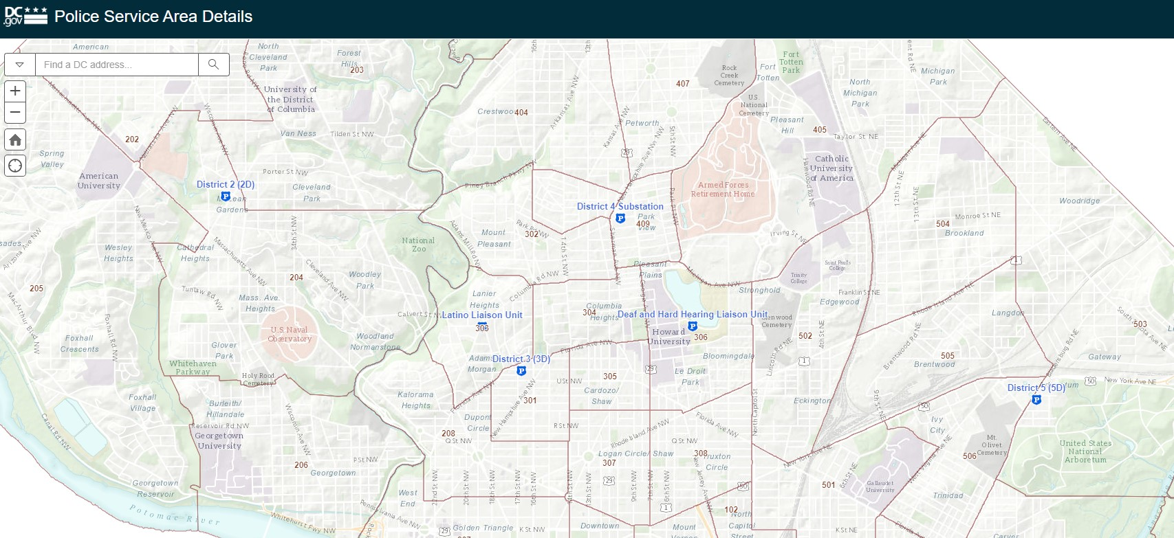 The police department has an interactive map on its website to allow residents to check to see if they live in an area that qualifies for a free tracker by entering an address.