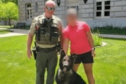 Former Boone County (Iowa) Sheriff's sergeant Dallas Wingate with now deceased K-9 partner Bear.