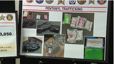 Florida law enforcement officers have seized enough fentanyl to kill 5 million people and arrested three traffickers, Sheriff Grady Judd of Polk County says.