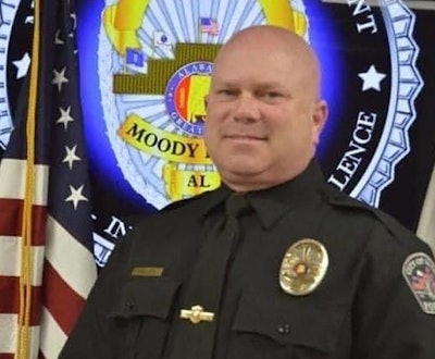 Sgt. Stephen Williams of the Moody Police Department at a motel in 2020. His killer faces a possible death penalty.