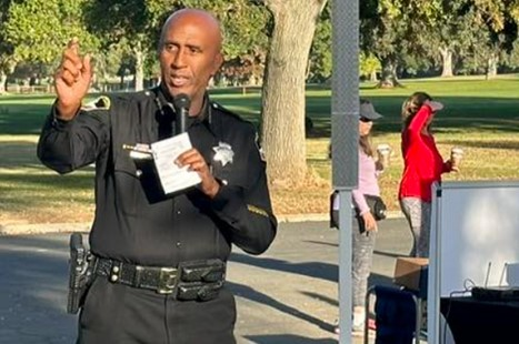 Sacramento County Sheriff Jim Cooper addresses the public.
