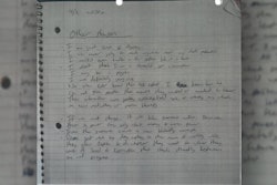 A page from the killer's journals.