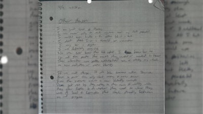A page from the killer's journals.