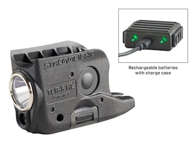 Streamlight's new TRL-6 HL lights use rechargeable batteries and fit most popular compact handguns.