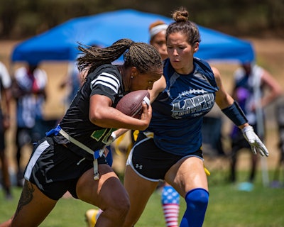 Flag football is one of the events at the U.S. Police and Fire Championships.