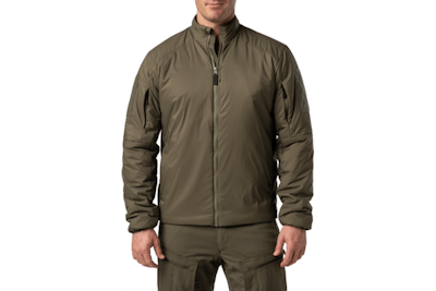 The XTU LT3 jacket features multi-fabric hybrid construction, with taffeta on high-wear areas, dobby fabric on low-wear areas, and grid fleece side body/underarm panels for breathability and quilted PrimaLoft Gold insulation.