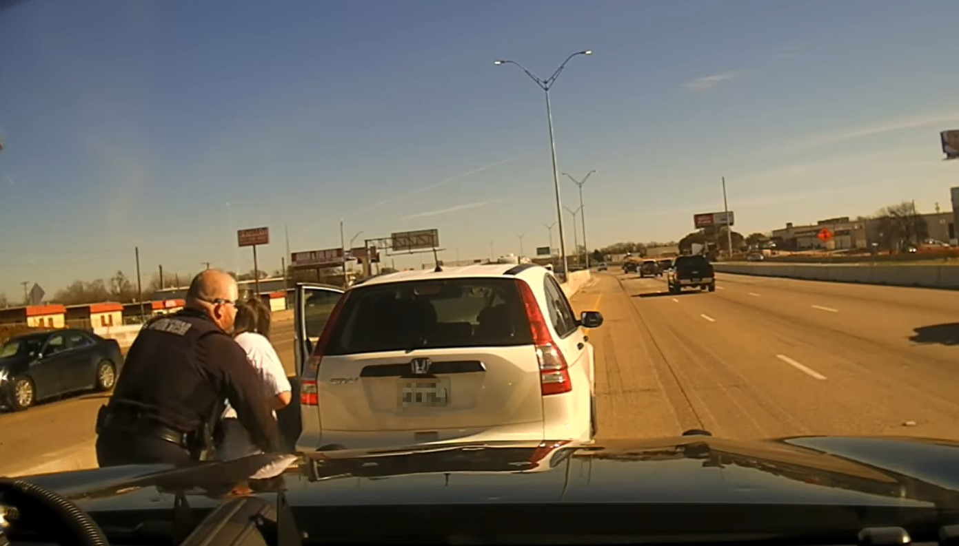 The Mansfield Police Department released a video of Officer Chad Stevens’ efforts to save a choking motorist.