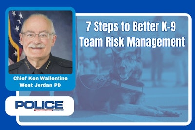 Ken Wallentine, chief of the West Jordan (Utah) Police Department, former Chief of Law Enforcement for the Utah Attorney General, and author of the “K9 Officer's Legal Handbook,” shares how to manage risk and liability for K-9 teams.