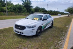 Facebook image of a Charlotte County, Florida, Sheriff's patrol vehicle with 'For Sale' sign.