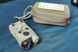 EoTech’s booth featured the company’s new OGL (on gun laser).