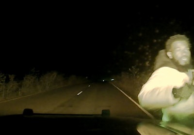 Image showing man suspected of killing New Mexico State Police Officer Justin Hare during the fatal traffic stop. The image was released by police Friday March 15 while the suspect remained at large.