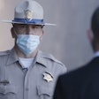 Image from the California Highway Patrol's web series 'Cadets,' which follows CHP recruits through the academy. The episode was filmed during the mask mandate over Covid-19.