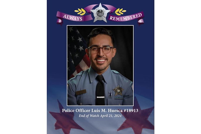 Chicago Officer Luis M. Huesca was murdered Sunday while he drove home from his shift. The department says the murder will be considered line of duty.