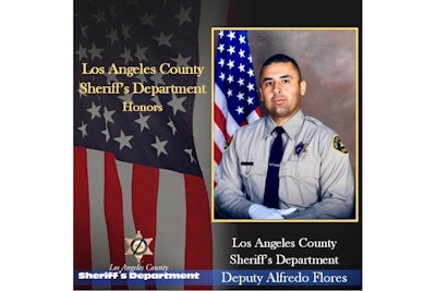 Los Angeles County Sheriff's Deputy Alfredo “Freddy” Flores died Saturday from injuries suffered during a fire inside a mobile shooting range in 2023.