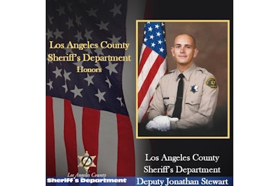 Los Angeles County Sheriff's Deputy Jonathan Stewart died Saturday after a medical event at the South LA station.
