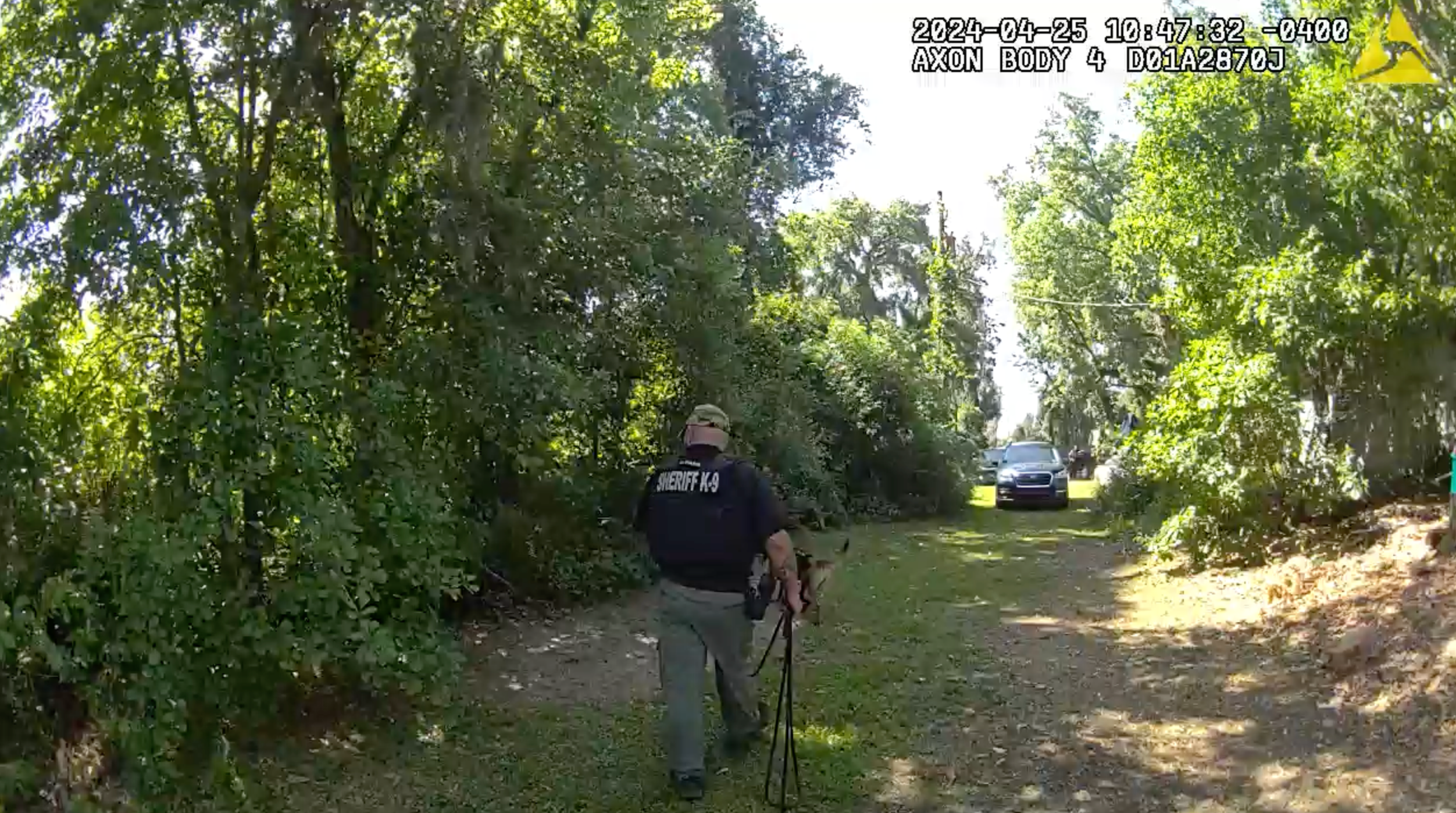 The Hillsborough County (Florida) Sheriff's Office releases body cam footage of the arrest of suspect in double murder.