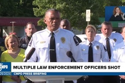 Charlotte-Mecklenburg Police Chief Jonathan Jennings responds to press questions about the killing of three law enforcement officers on April 29, 2024.