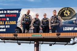Billboard ad in downtown Denver designed to entice local law enforcement professionals to lateral into the Laramie County Sheriff's Office..
