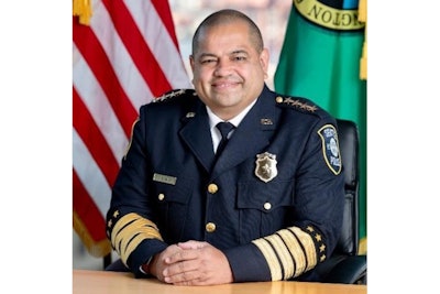 Adrian Diaz was named interim chief of the Seattle Police Department in 2020. He was sworn in as chief in 2023. He has now stepped down from the post.