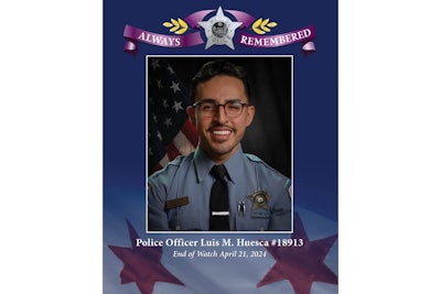 Chicago Officer Luis Huesca was murdered in April while driving home from his shift.