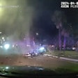 Los Angeles Police officers pursued a stolen Lamborghini in the West Valley on April 6. The driver was killed and the vehicle was destroyed in a crash.
