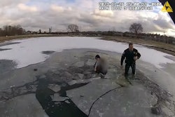 Sgt. Jeremy Depies and Officer Ashley Bergersen of the Minneapolis Police Department rescue a 4-year-old boy from an icy pond.