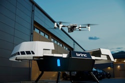 Brinc's Responder drone leaving the Responder Station.