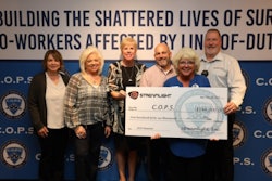 From left: Streamlight Sales Director, Pat Lucas; Streamlight Inside Sales Manager, Angel DelliGatti; C.O.P.S Executive Director, Dianne Bernhard; Streamlight Board of Directors member, Clayton French; C.O.P.S. National President, Connie Moyer; Streamlight Sales Manager, Brett Marquardt